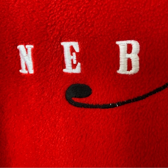 Vintage 90s Nebraska Cornhuskers Fleece Pullover Long Sleeve Medium - Picture 5 of 13